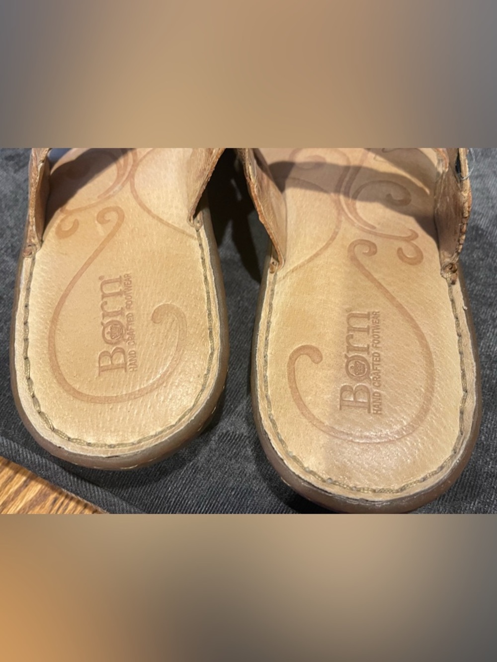 Born Women’s Brown Braided Leather Thong Sandals 38 - Picture 2 of 5